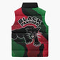 Bobby Seale Sleeveless Puffer Jacket Black Panther Logo Revolutionary Civil Rights Movement Tribute - African Pride