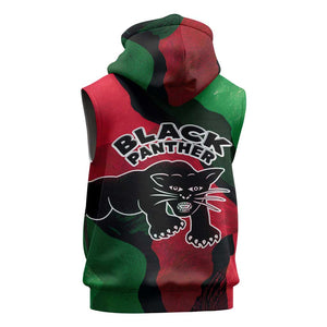 Bobby Seale Sleeveless Zip Hoodie Black Panther Logo Revolutionary Civil Rights Movement Tribute - African Pride