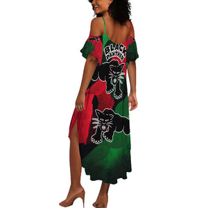 Bobby Seale Summer Maxi Dress Black Panther Logo Revolutionary Civil Rights Movement Tribute - African Pride