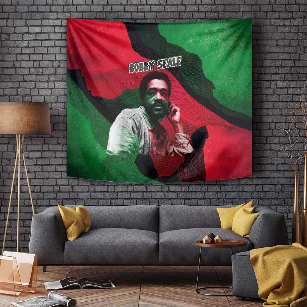 Bobby Seale Tapestry Black Panther Logo Revolutionary Civil Rights Movement Tribute - African Pride