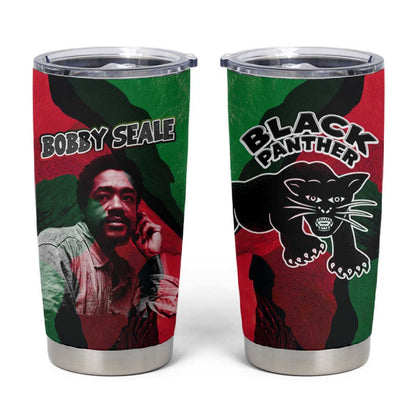 Bobby Seale Tumbler Cup Black Panther Logo Revolutionary Civil Rights Movement Tribute - African Pride
