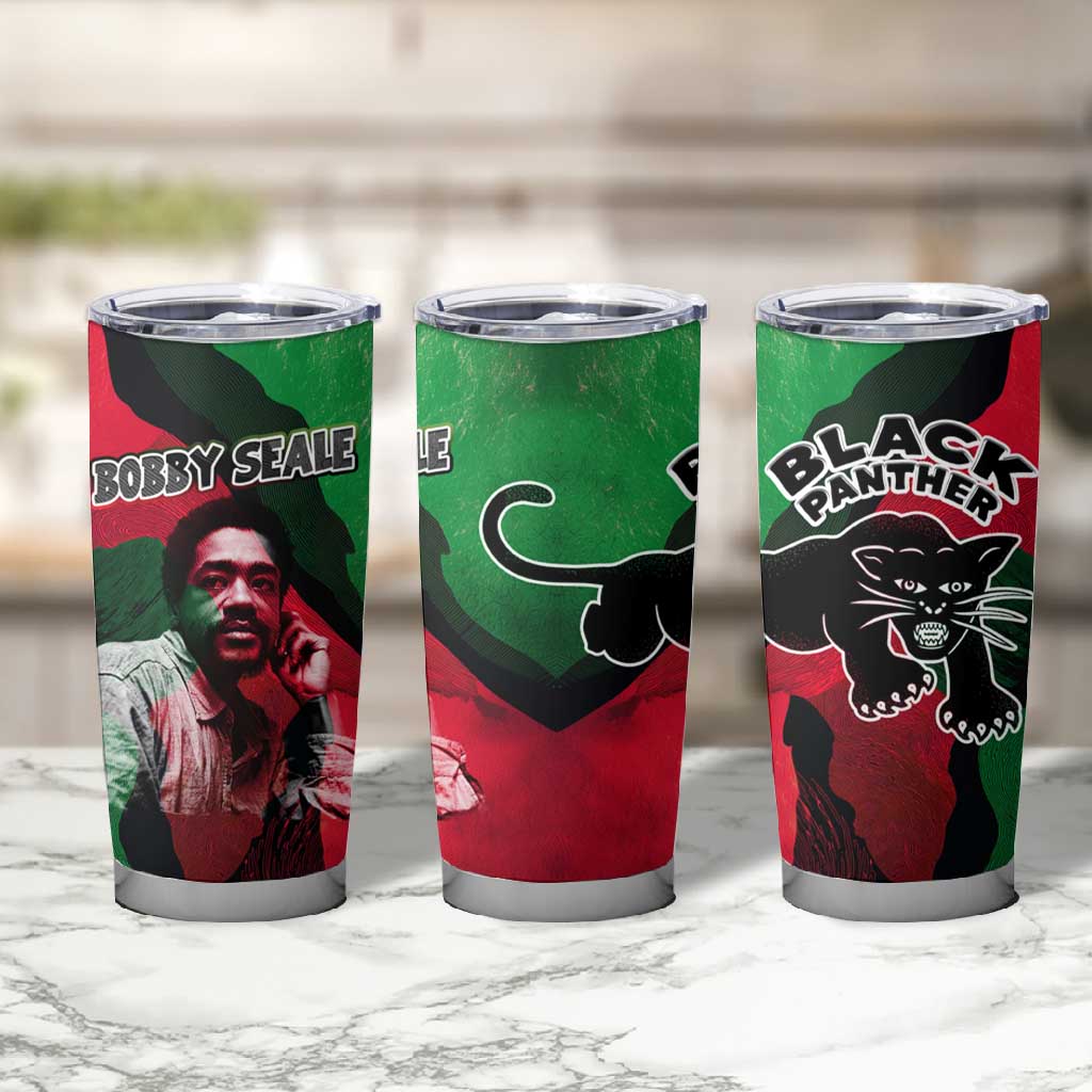 Bobby Seale Tumbler Cup Black Panther Logo Revolutionary Civil Rights Movement Tribute - African Pride