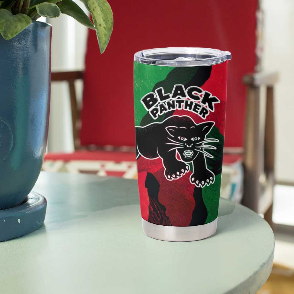 Bobby Seale Tumbler Cup Black Panther Logo Revolutionary Civil Rights Movement Tribute - African Pride