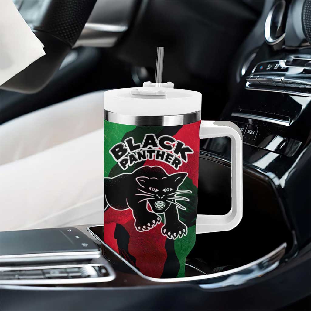 Bobby Seale Tumbler With Handle Black Panther Logo Revolutionary Civil Rights Movement Tribute - African Pride