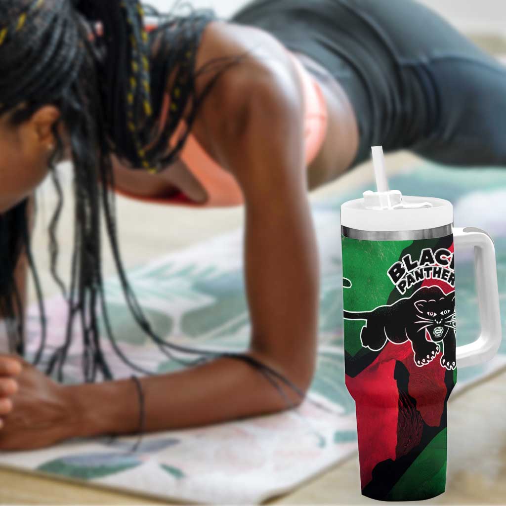 Bobby Seale Tumbler With Handle Black Panther Logo Revolutionary Civil Rights Movement Tribute - African Pride