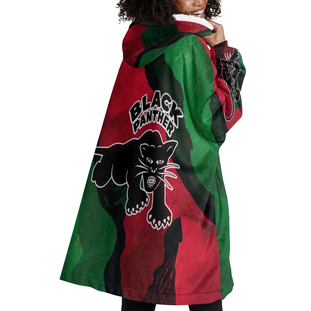 Bobby Seale Wearable Blanket Hoodie Black Panther Logo Revolutionary Civil Rights Movement Tribute - African Pride