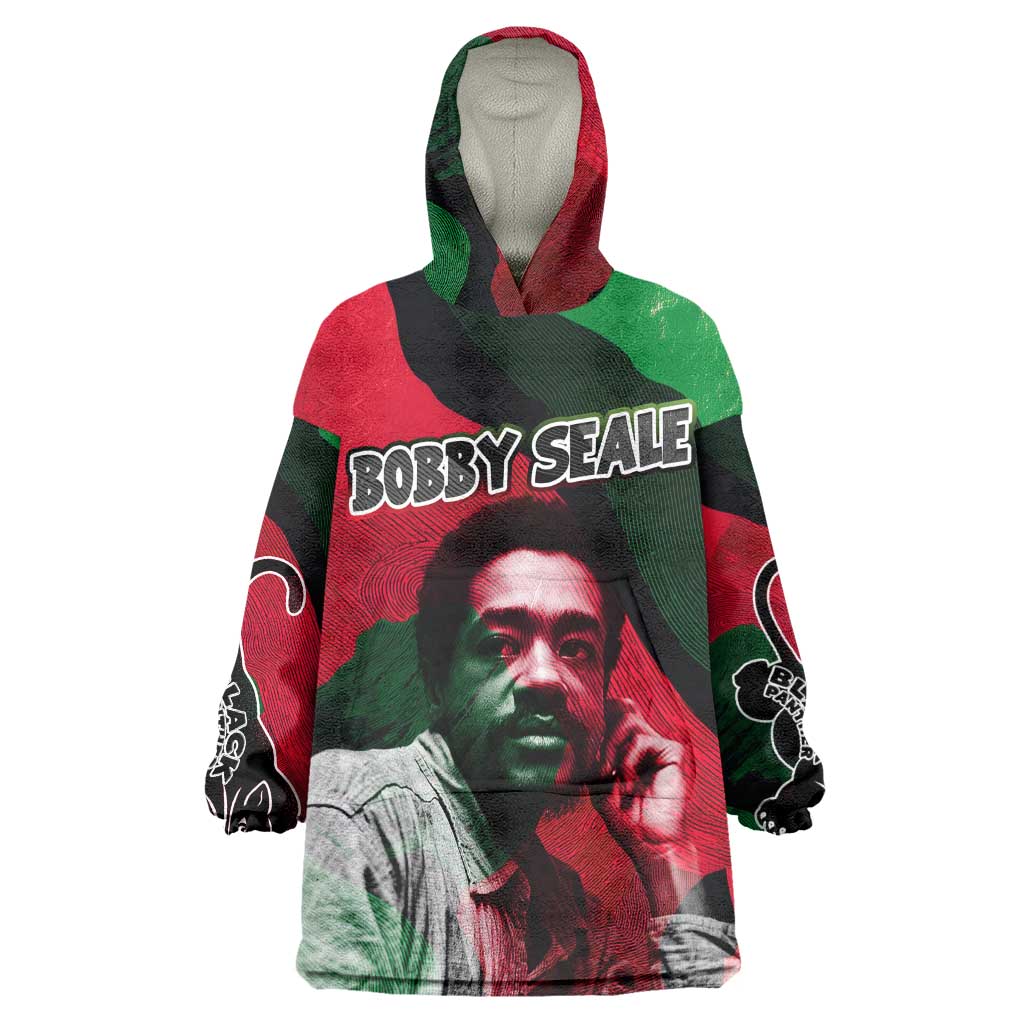 Bobby Seale Wearable Blanket Hoodie Black Panther Logo Revolutionary Civil Rights Movement Tribute - African Pride
