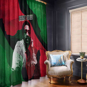 Bobby Seale Window Curtain Black Panther Logo Revolutionary Civil Rights Movement Tribute - African Pride