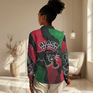 Bobby Seale Women Casual Shirt Black Panther Logo Revolutionary Civil Rights Movement Tribute - African Pride
