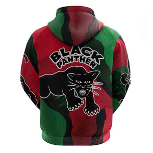 Bobby Seale Zip Hoodie Black Panther Logo Revolutionary Civil Rights Movement Tribute - African Pride
