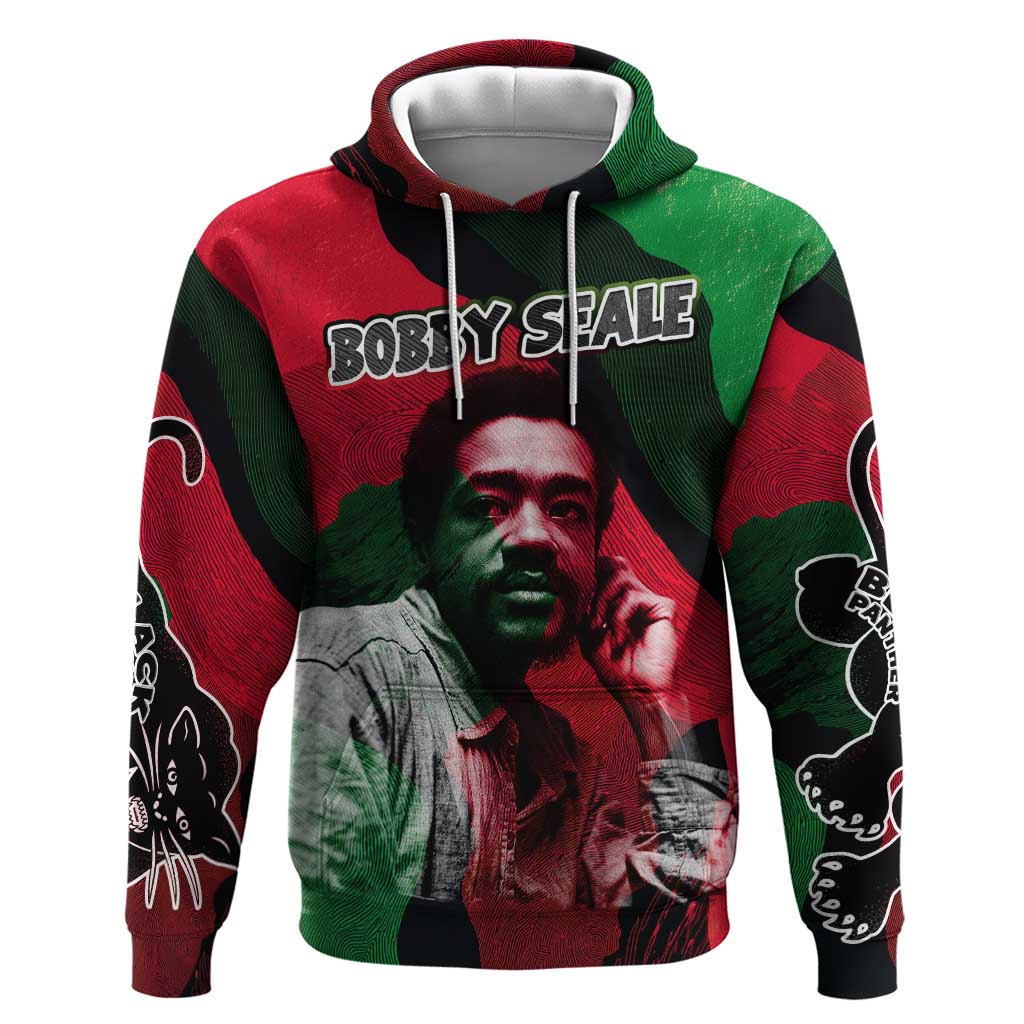 Bobby Seale Zip Hoodie Black Panther Logo Revolutionary Civil Rights Movement Tribute - African Pride