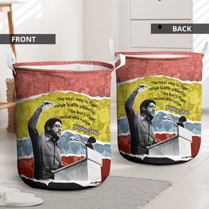 Bobby Seale Laundry Basket Torn Paper Collage Design Solidarity Quote Powerful Speech Artwork Civil Rights - African Pride