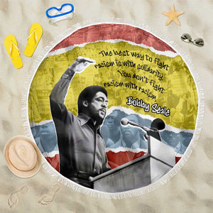 Bobby Seale Beach Blanket Torn Paper Collage Design Solidarity Quote Powerful Speech Artwork Civil Rights - African Pride