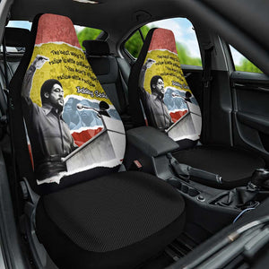 Bobby Seale Car Seat Cover Torn Paper Collage Design Solidarity Quote Powerful Speech Artwork Civil Rights - African Pride