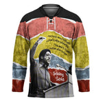 Bobby Seale Hockey Jersey Torn Paper Collage Design Solidarity Quote Powerful Speech Artwork Civil Rights - African Pride