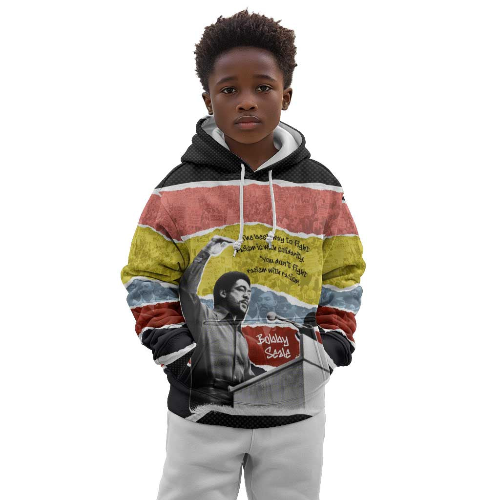 Bobby Seale Kid Hoodie Torn Paper Collage Design Solidarity Quote Powerful Speech Artwork Civil Rights - African Pride