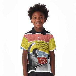 Bobby Seale Kid Polo Shirt Torn Paper Collage Design Solidarity Quote Powerful Speech Artwork Civil Rights - African Pride