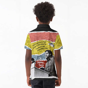 Bobby Seale Kid Polo Shirt Torn Paper Collage Design Solidarity Quote Powerful Speech Artwork Civil Rights - African Pride