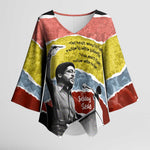 Bobby Seale Kimono Sleeve Blouse Torn Paper Collage Design Solidarity Quote Powerful Speech Artwork Civil Rights - African Pride