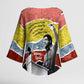 Bobby Seale Kimono Sleeve Blouse Torn Paper Collage Design Solidarity Quote Powerful Speech Artwork Civil Rights - African Pride