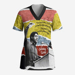 Bobby Seale Scrub Top Torn Paper Collage Design Solidarity Quote Powerful Speech Artwork Civil Rights - African Pride