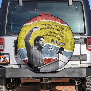 Bobby Seale Spare Tire Cover Torn Paper Collage Design Solidarity Quote Powerful Speech Artwork Civil Rights - African Pride