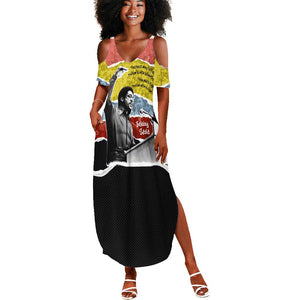 Bobby Seale Summer Maxi Dress Torn Paper Collage Design Solidarity Quote Powerful Speech Artwork Civil Rights - African Pride