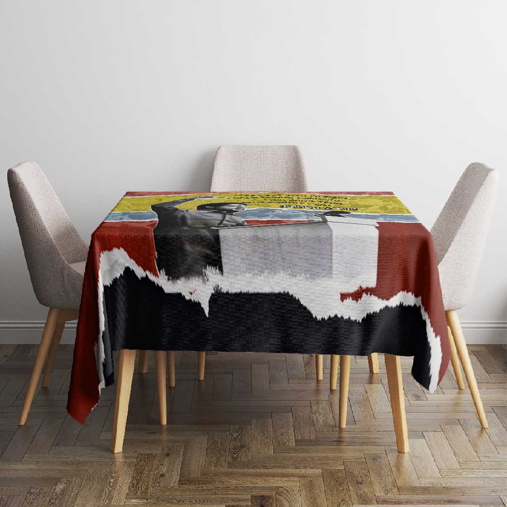 Bobby Seale Tablecloth Torn Paper Collage Design Solidarity Quote Powerful Speech Artwork Civil Rights - African Pride