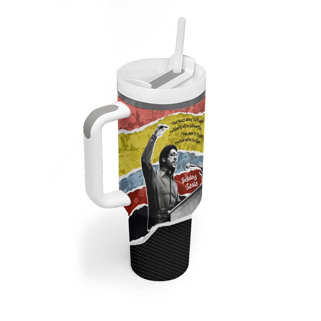 Bobby Seale Tumbler With Handle Torn Paper Collage Design Solidarity Quote Powerful Speech Artwork Civil Rights - African Pride