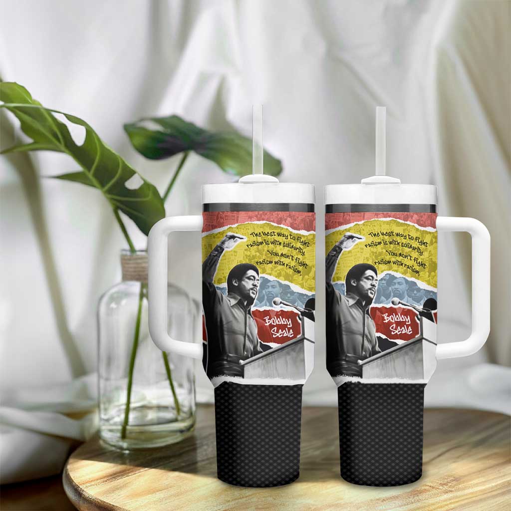 Bobby Seale Tumbler With Handle Torn Paper Collage Design Solidarity Quote Powerful Speech Artwork Civil Rights - African Pride