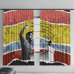 Bobby Seale Window Curtain Torn Paper Collage Design Solidarity Quote Powerful Speech Artwork Civil Rights - African Pride
