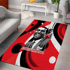 Stokely Carmichael Area Rug Abstract Design Black Power Text Civil Rights Activist - African Pride