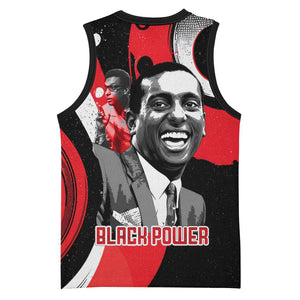 Stokely Carmichael Basketball Jersey Abstract Design Black Power Text Civil Rights Activist - African Pride