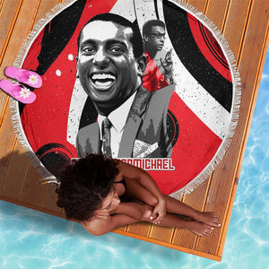 Stokely Carmichael Beach Blanket Abstract Design Black Power Text Civil Rights Activist - African Pride
