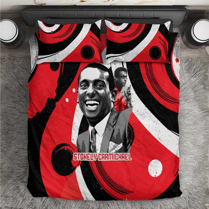 Stokely Carmichael Bedding Set Abstract Design Black Power Text Civil Rights Activist - African Pride