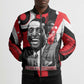 Stokely Carmichael Bomber Puffer Jacket Abstract Design Black Power Text Civil Rights Activist - African Pride