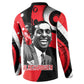 Stokely Carmichael Button Sweatshirt Abstract Design Black Power Text Civil Rights Activist