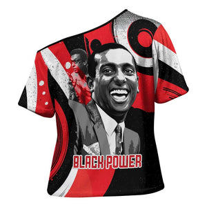 Stokely Carmichael Cross Shoulder Shirt Abstract Design Black Power Text Civil Rights Activist - African Pride