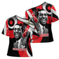 Stokely Carmichael Cross Shoulder Shirt Abstract Design Black Power Text Civil Rights Activist - African Pride