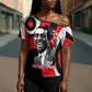 Stokely Carmichael Cross Shoulder Shirt Abstract Design Black Power Text Civil Rights Activist - African Pride