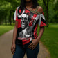 Stokely Carmichael Cross Shoulder Shirt Abstract Design Black Power Text Civil Rights Activist - African Pride
