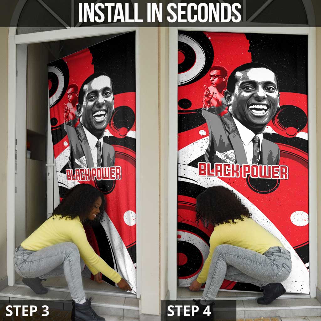 Stokely Carmichael Door Cover Abstract Design Black Power Text Civil Rights Activist - African Pride
