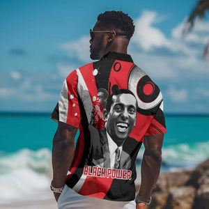 Stokely Carmichael Hawaiian Shirt Abstract Design Black Power Text Civil Rights Activist - African Pride