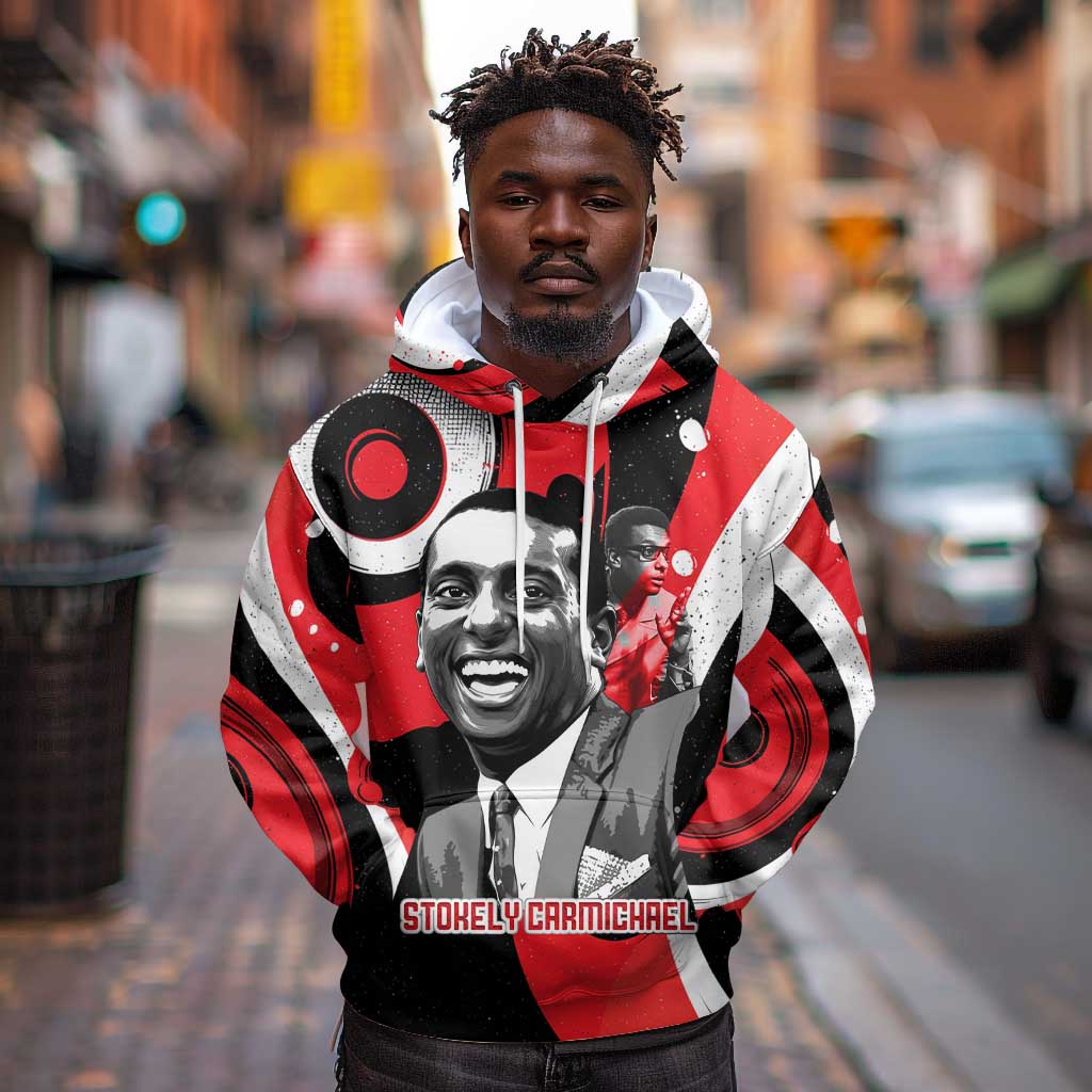 Stokely Carmichael Hoodie Abstract Design Black Power Text Civil Rights Activist - African Pride