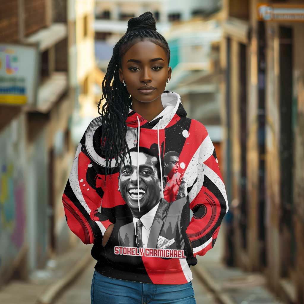 Stokely Carmichael Hoodie Abstract Design Black Power Text Civil Rights Activist - African Pride