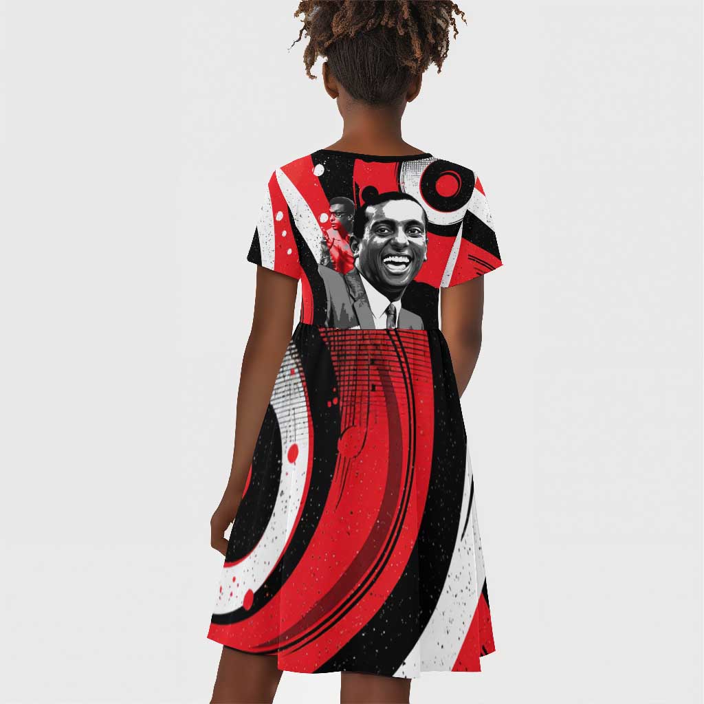 Stokely Carmichael Kid Short Sleeve Dress Abstract Design Black Power Text Civil Rights Activist - African Pride