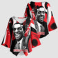 Stokely Carmichael Kimono Sleeve Blouse Abstract Design Black Power Text Civil Rights Activist - African Pride