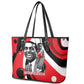 Stokely Carmichael Leather Tote Bag Abstract Design Black Power Text Civil Rights Activist - African Pride