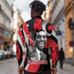 Stokely Carmichael Long Sleeve Button Shirt Abstract Design Black Power Text Civil Rights Activist - African Pride