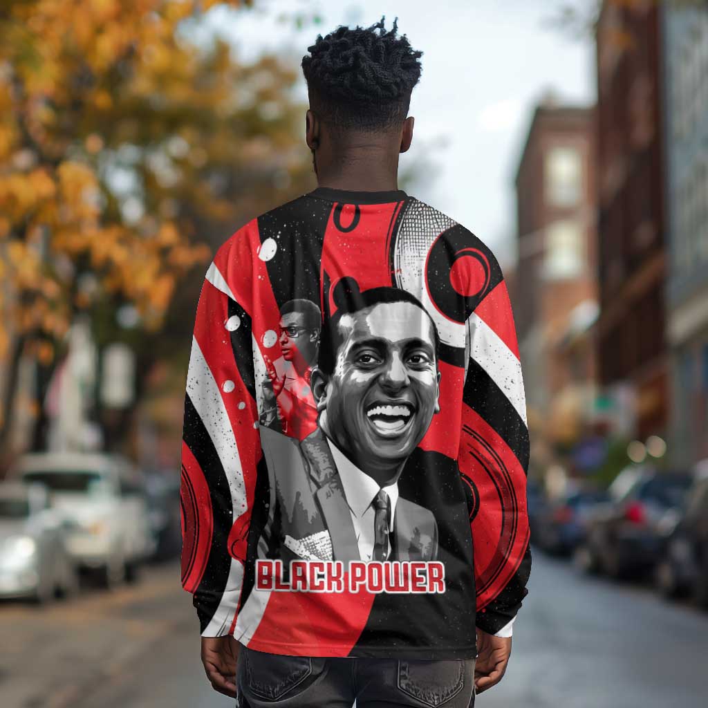 Stokely Carmichael Long Sleeve Shirt Abstract Design Black Power Text Civil Rights Activist - African Pride